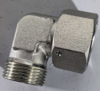 Male-threaded Brass Stainless Steel Right-Angle Hose Fitting